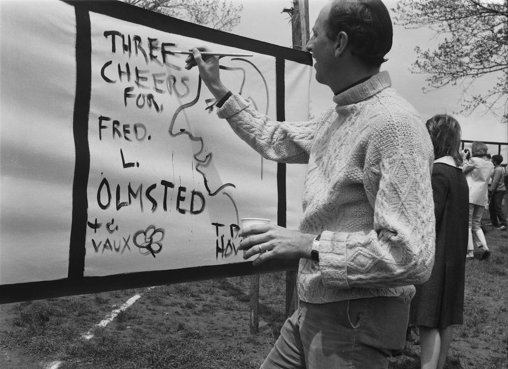 Commissioner Thomas Hoving at Art Happening, 1966, Central Park.<br/>